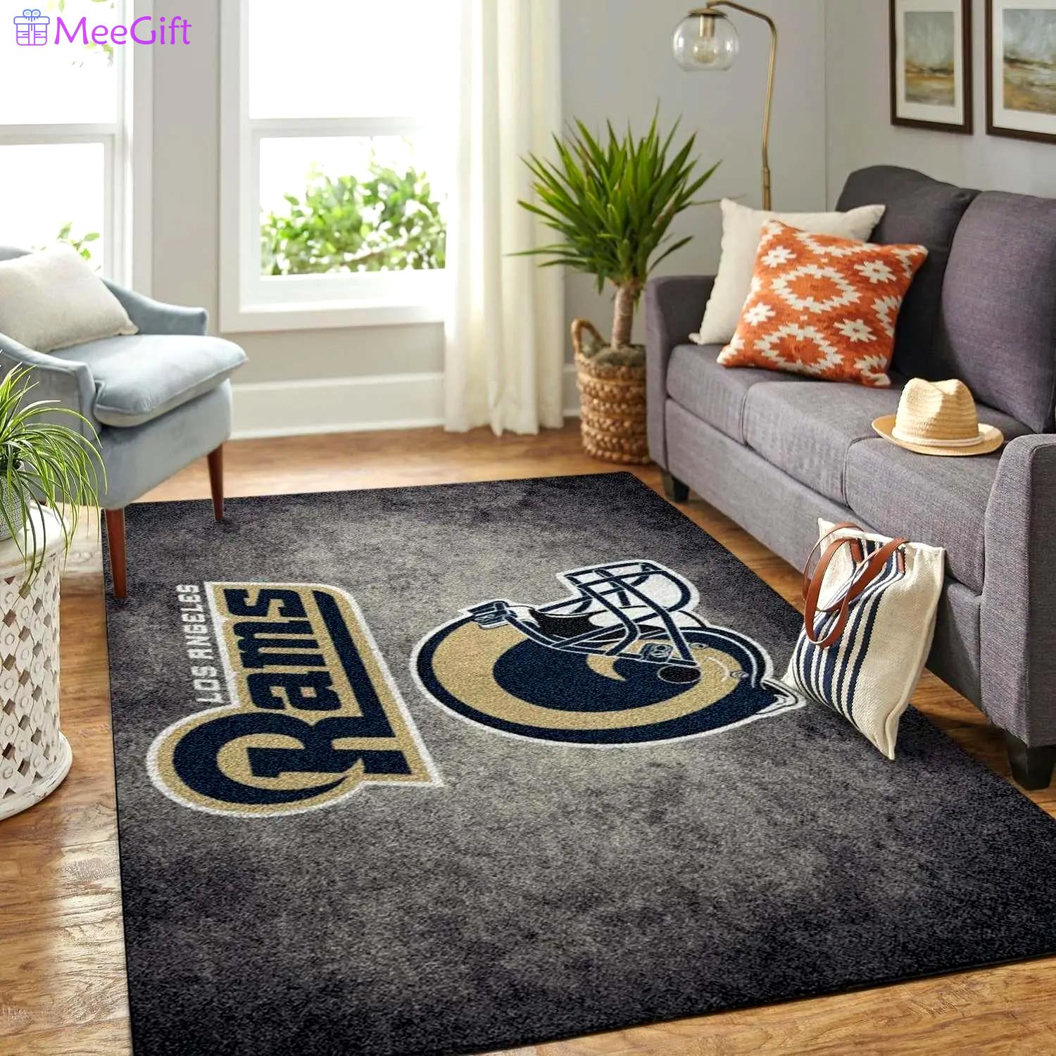 Los angeles rams nfl area rug living room rug home decor rcdd81f31117 Rectangle Rug