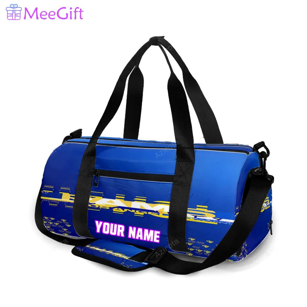 Los angeles rams yellow rams blue2 personalized name travel bag gym bag 1583 Travel Bag