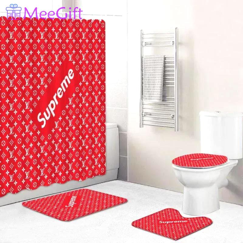 Louis vuitton bath mat bathroom sets home decor luxury fashion brand hypebeast Bathroom Set