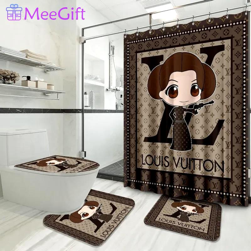 Louis vuitton bathroom set hypebeast luxury fashion brand bath mat home decor Bathroom Set