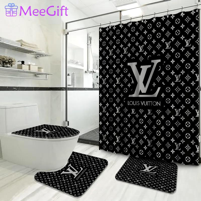 Louis vuitton bathroom sets luxury fashion brand hypebeast bath mat home decor Bathroom Set