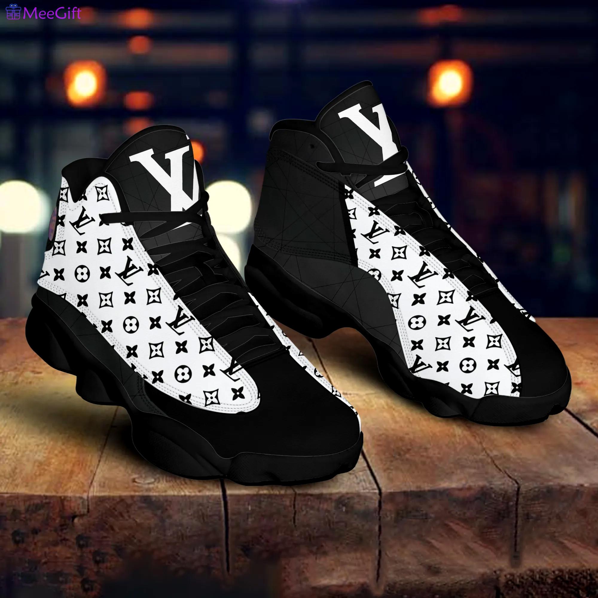Louis vuitton black white monograms best louis vuitton l-jd13 Air Jordan 13 Sneakers Full Size Shoes For Fans Gifts For Men Women