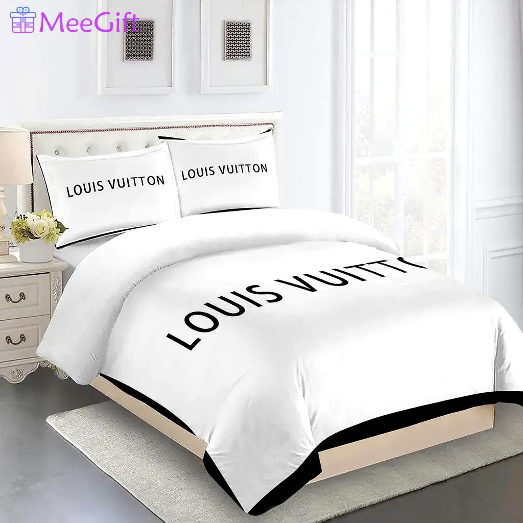Louis vuitton logo type 1704 Bedding Sets bedclothes luxury ideas bedspread bed linen covers hyperbeast Bedroom duvet premium fashion brand home decor sheets blankets