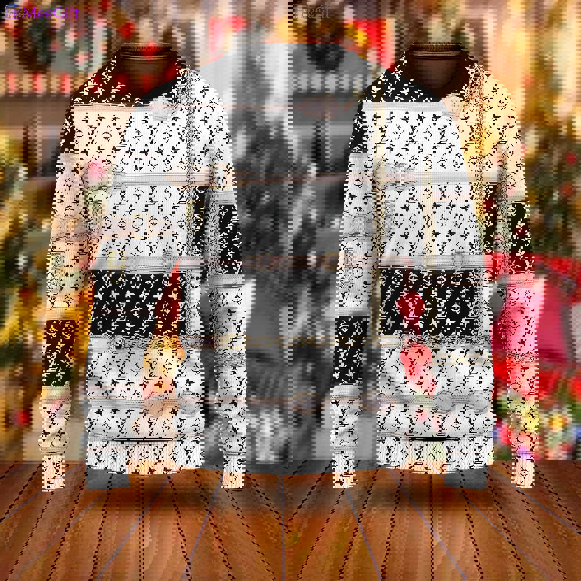 Louis vuitton luxury ugly christmas sweaterhot 2025 style 322 Christmas Ugly Sweater