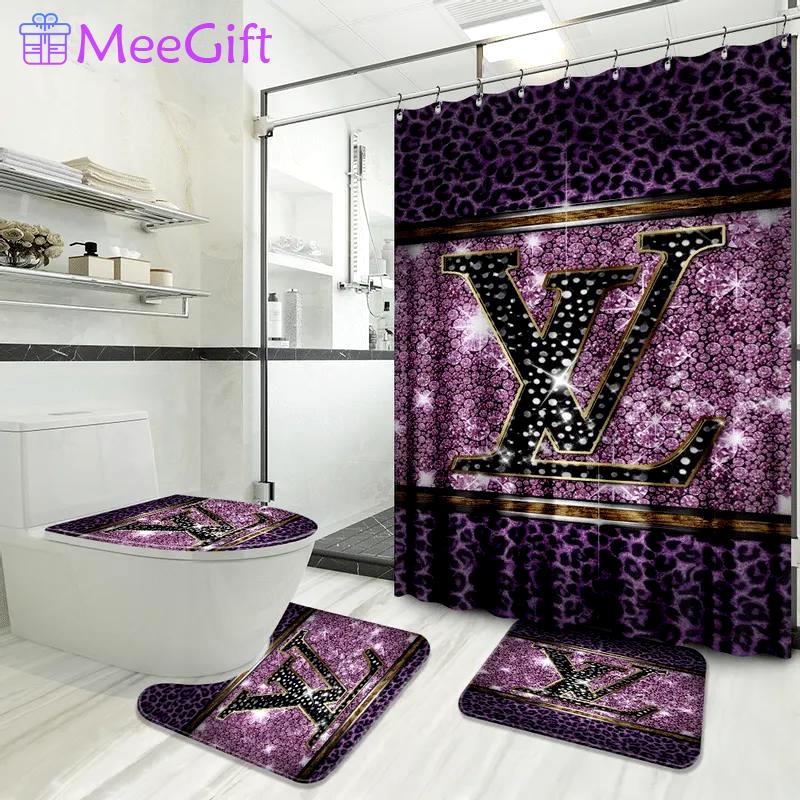 Louis vuitton lv louis vuitton bathroom set luxury fashion brand hypebeast bath mat home decor Bathroom Set