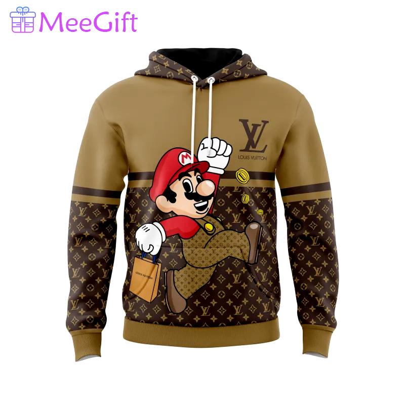 Louis vuitton mario unisex hoodie outfit for men women luxury brand clothing special gift Hoodie 3D
