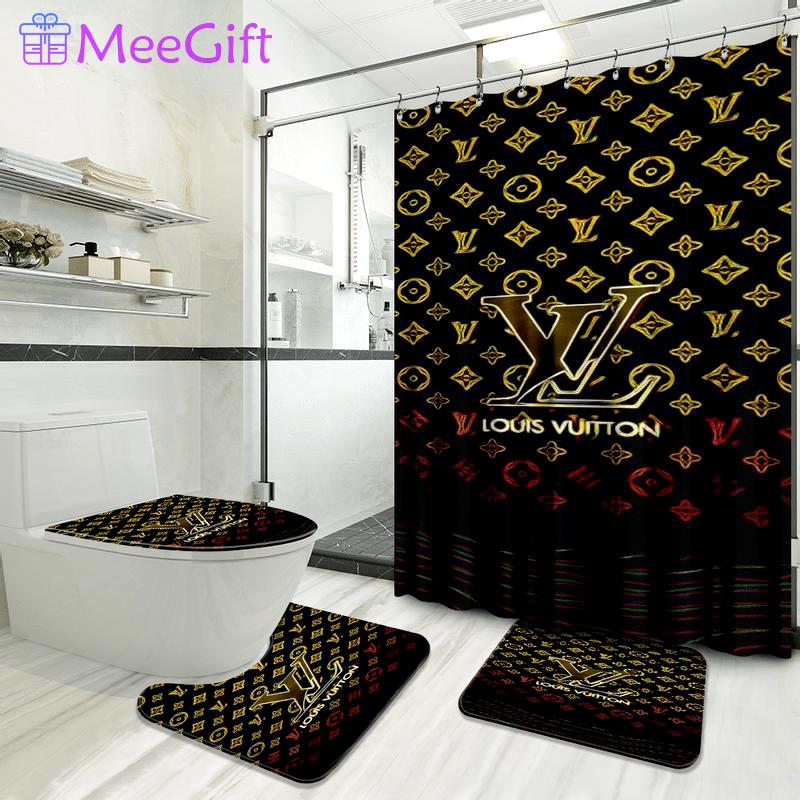 Louis vuitton new hypebeast bath mat bathroom sets home decor luxury fashion brand Bathroom Set