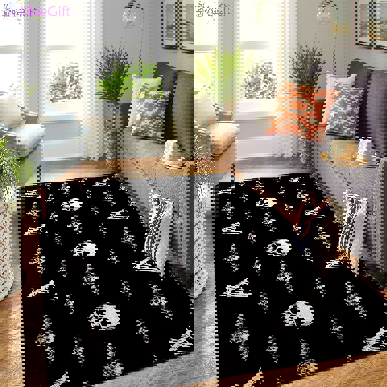 Louis vuitton skull logo type 657. Upgrade Your Living Room with Luxury Home Decor: Area Carpets, Floor Decor, Door Mats, and Hot Gift Items with style a High-End Fashion Brand Rectangle Rug