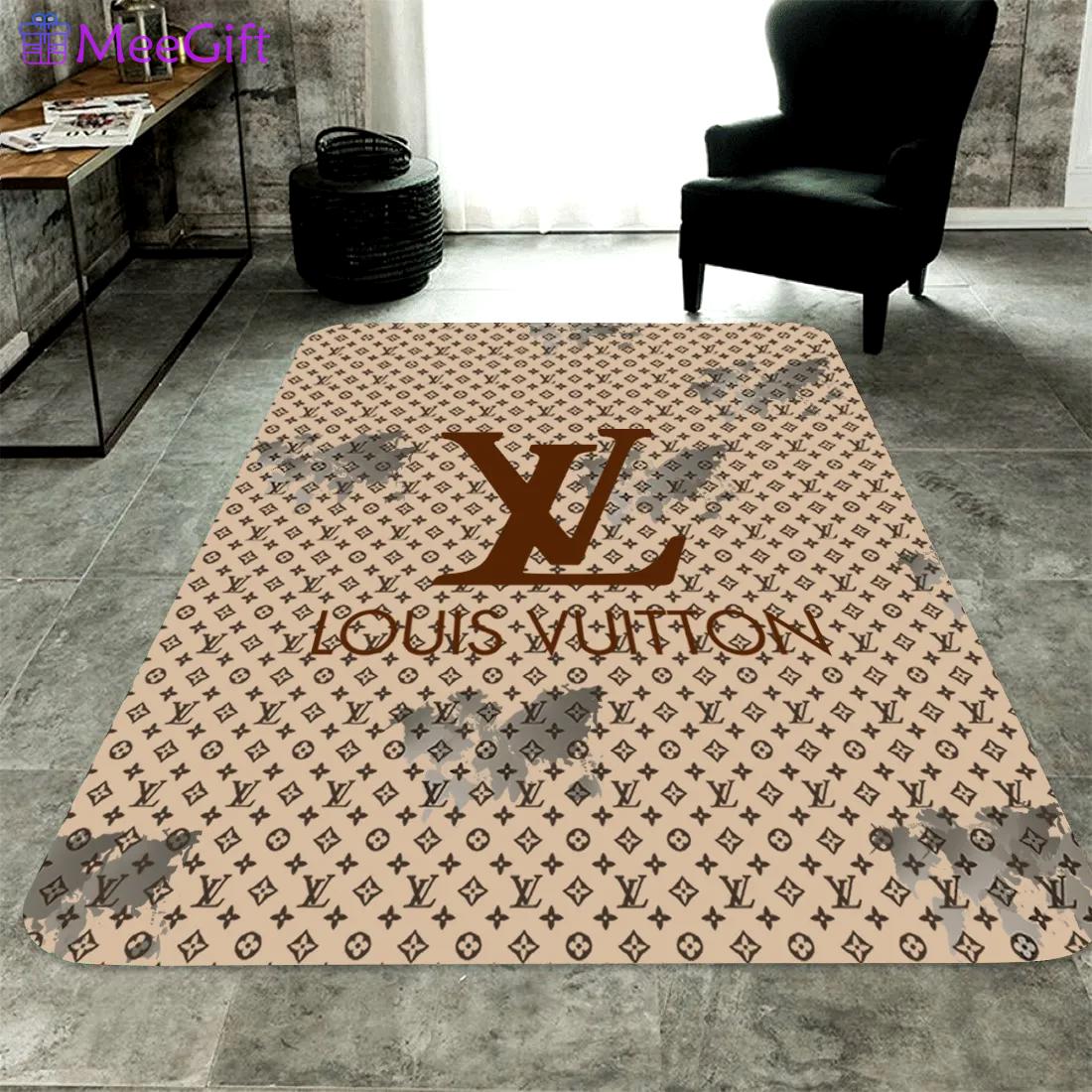Louis vuitton wheat logo type 486. Upgrade Your Living Room with Luxury Home Decor: Area Carpets, Floor Decor, Door Mats, and Hot Gift Items with style a High-End Fashion Brand Rectangle Rug
