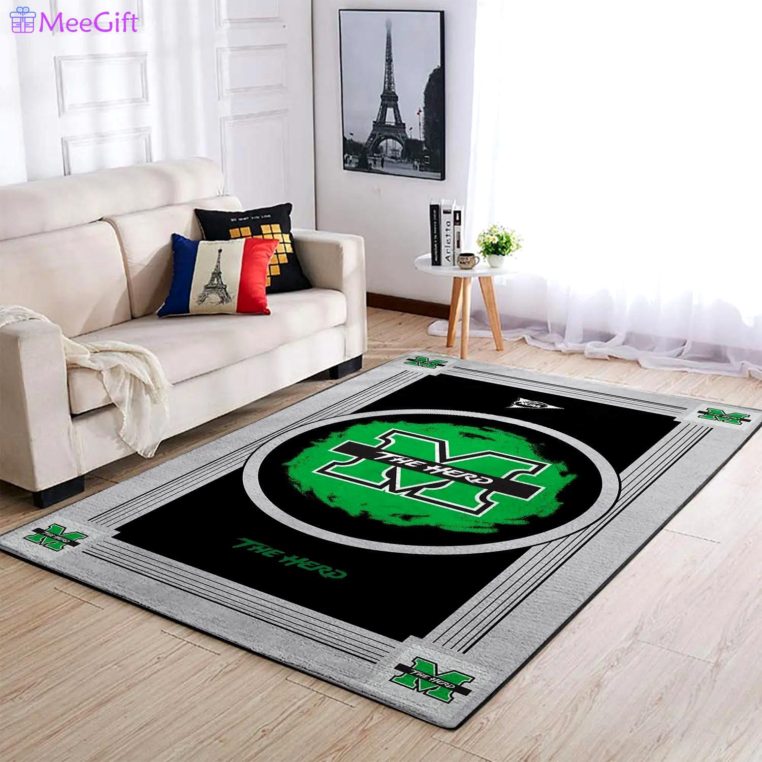 Marshall thundering herd area rugs ncaa living room carpet 200303101 3 Rectangle Rug