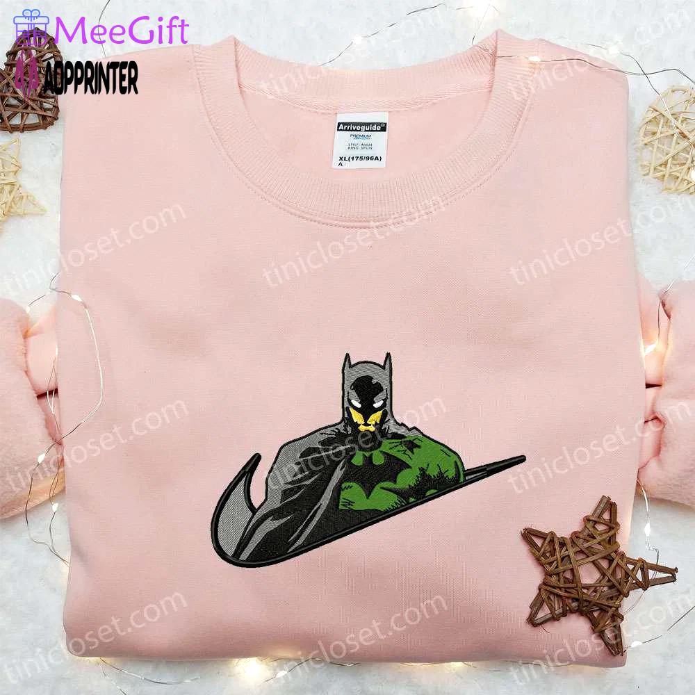 Marvel x dc comics embroidered shirt: swoosh x batman sweatshirt the ultimate gift Embroidered Shirt
