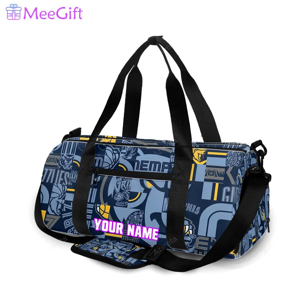 Memphis grizzlies emblem colleage v5 personalized name travel bag gym bag 98 Travel Bag