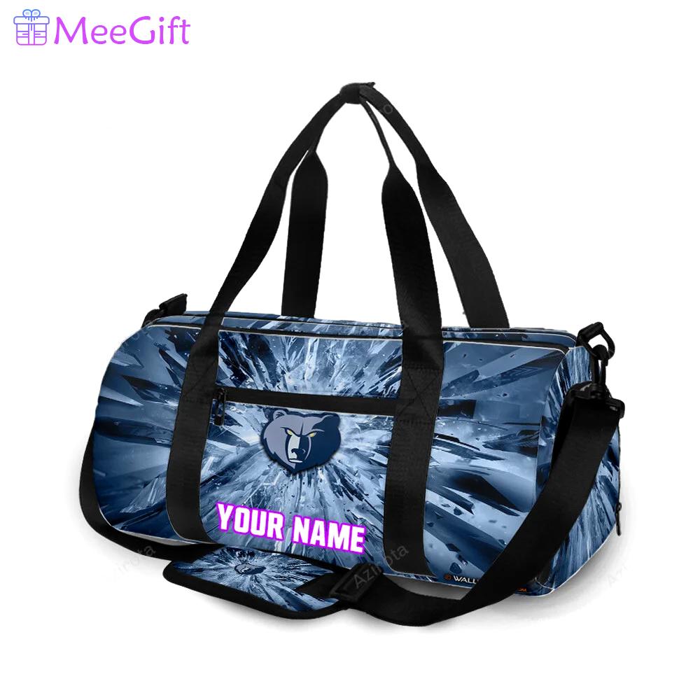 Memphis grizzlies emblem v3 personalized name travel bag gym bag 1233 Travel Bag