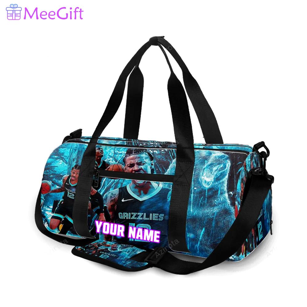 Memphis grizzlies ja morant 12 v8 personalized name travel bag gym bag 571 Travel Bag