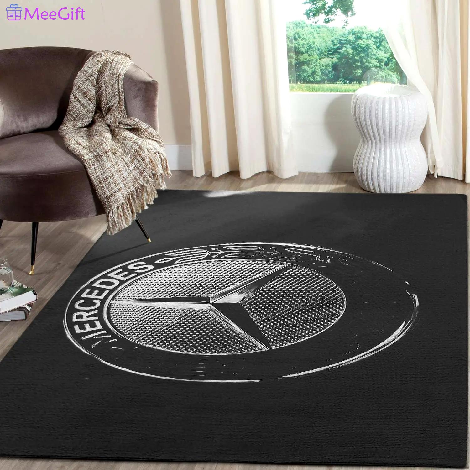 Mercedes logo supercars area rugs living room carpet fn161201 rug regtangle carpet floor decor home decor Rectangle Rug