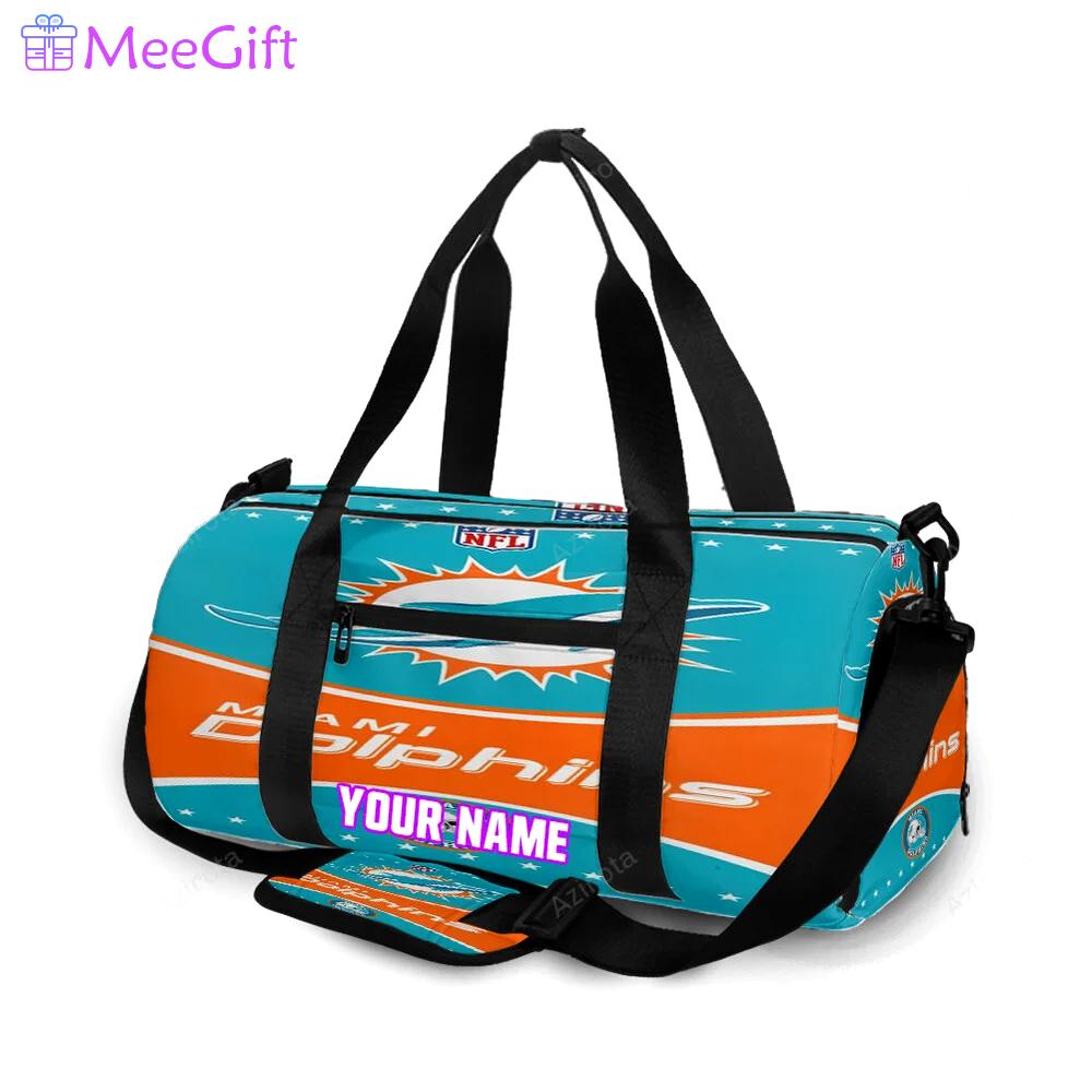 Miami dolphins logo 13 personalized name travel bag gym bag 1669 Travel Bag
