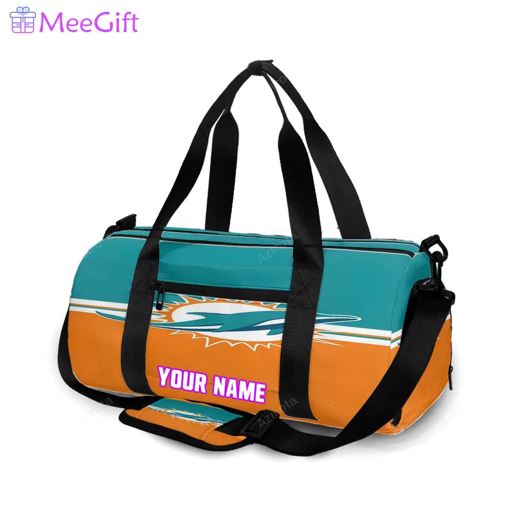 Miami dolphins logo 5 personalized name travel bag gym bag 567 Travel Bag