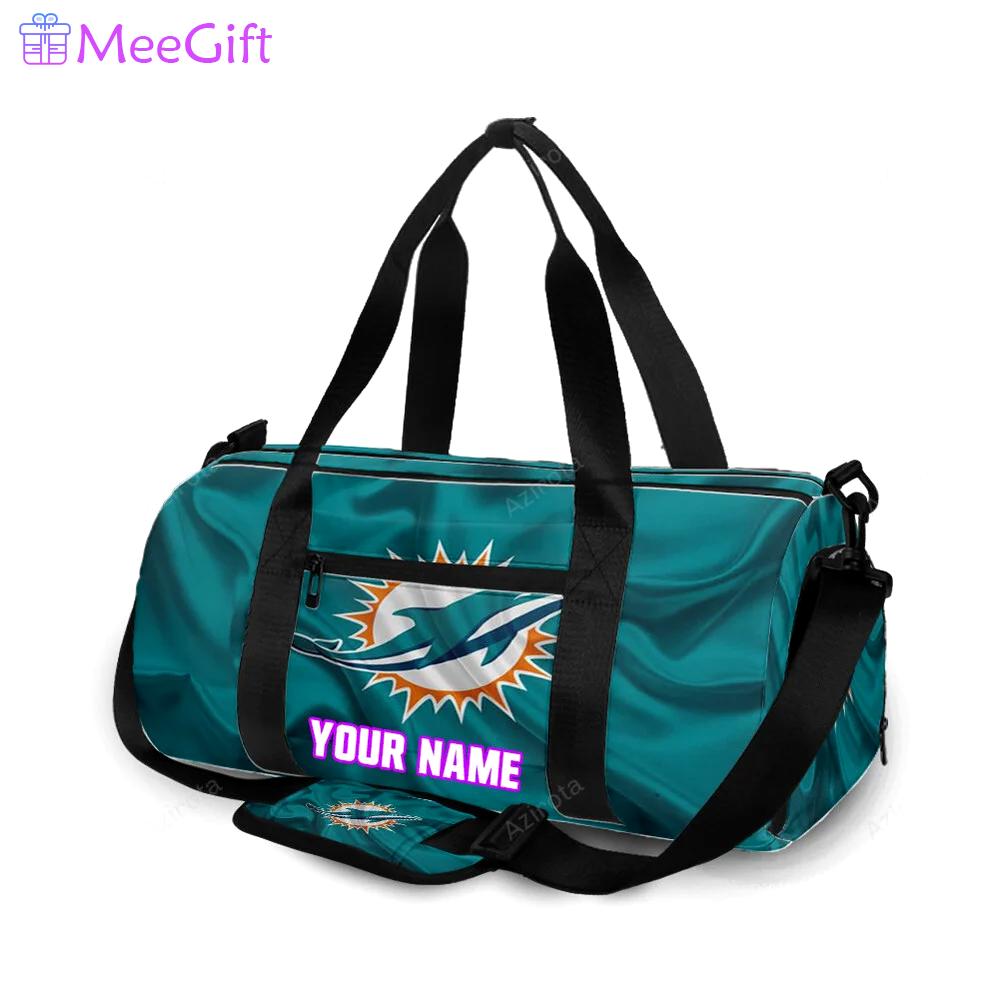 Miami dolphins logo 6 personalized name travel bag gym bag 1526 Travel Bag