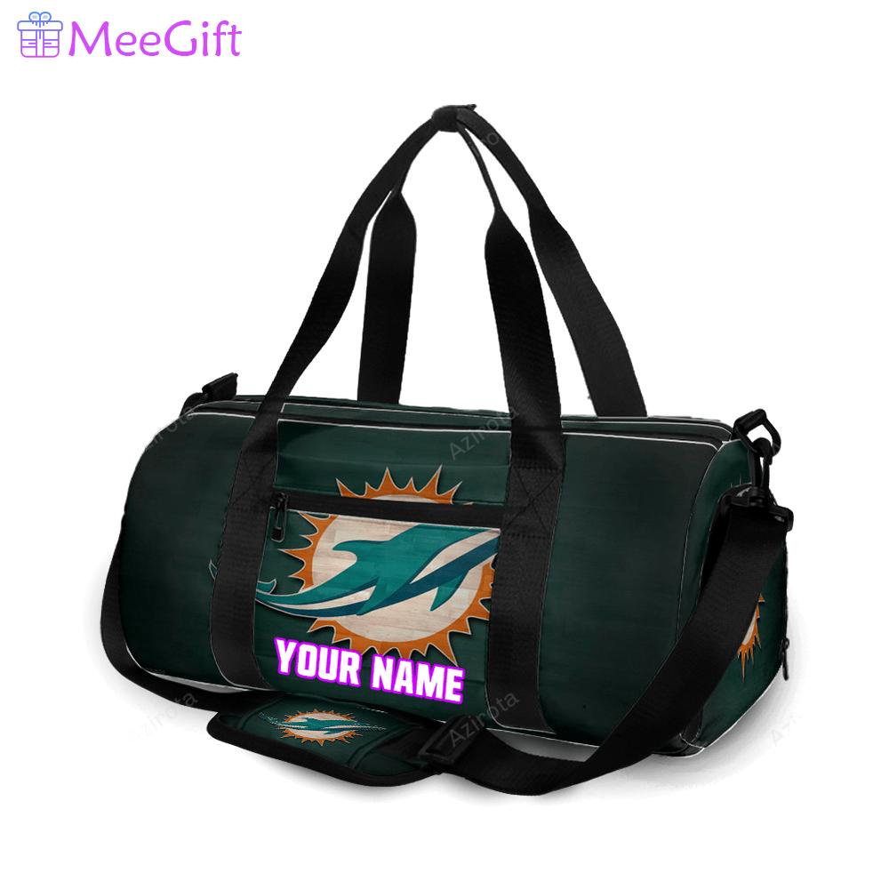 Miami dolphins logo 8 personalized name travel bag gym bag 1302 Travel Bag