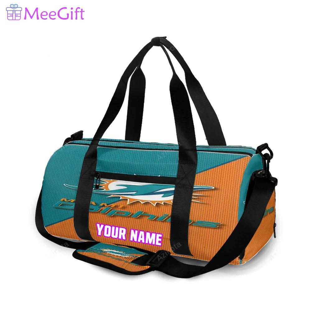 Miami dolphins logo 9 personalized name travel bag gym bag 1538 Travel Bag