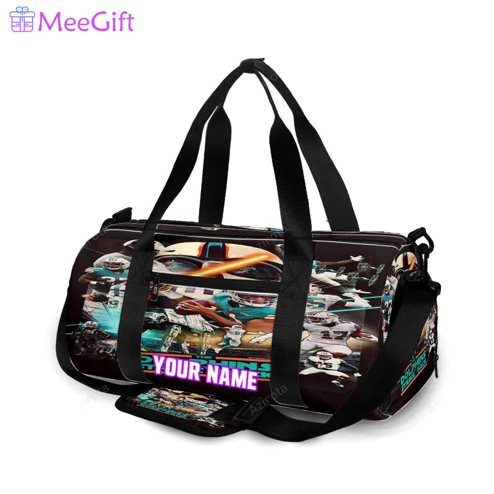 Miami dolphins players7 personalized name travel bag gym bag 493 Travel Bag