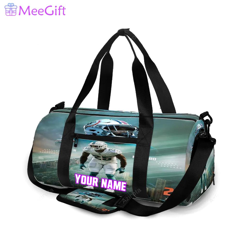 Miami dolphins xavien howard4 personalized name travel bag gym bag 244 Travel Bag