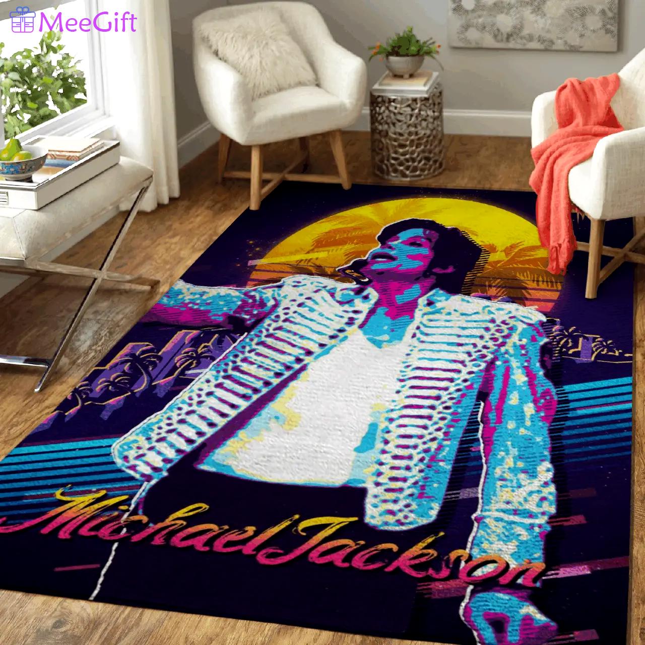 Michael jackson successful musicians of all time pop art for fans area rug rug regtangle carpet floor decor home decor Rectangle Rug