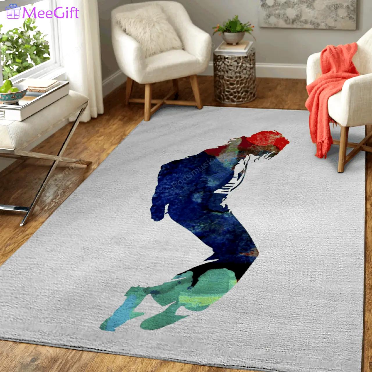 Michael watercolor music legends art for fans area rug living room carpet rug regtangle carpet floor decor home decor Rectangle Rug