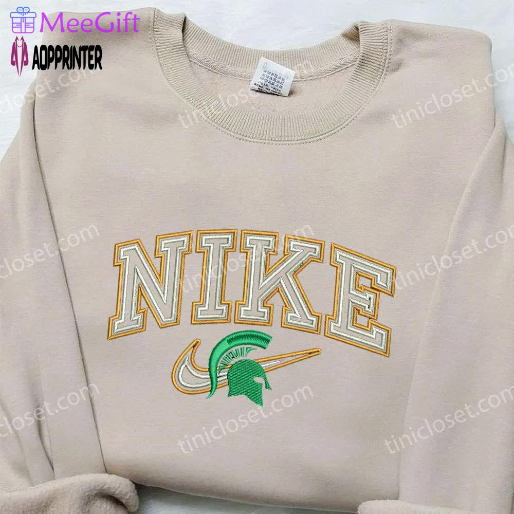 Michigan state spartans nike embroidered sweatshirt – ncaa sport shirt Embroidered Shirt
