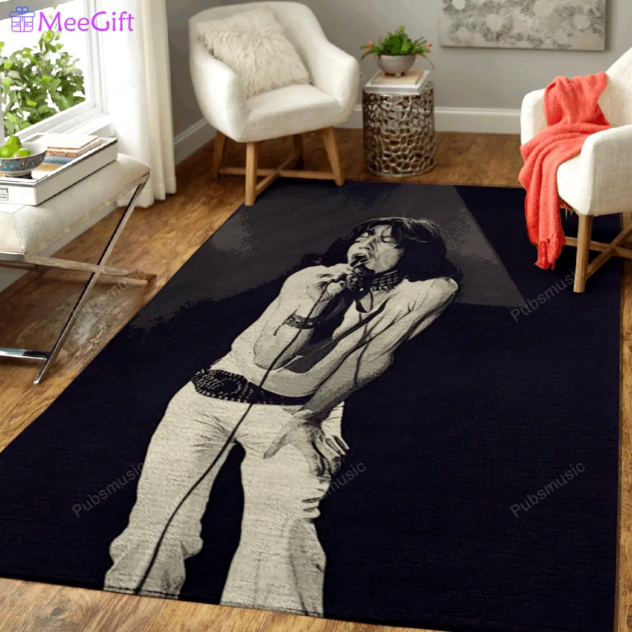 Mick jagger 8 music artist art for fans area rug living room carpet rug regtangle carpet floor decor home decor Rectangle Rug