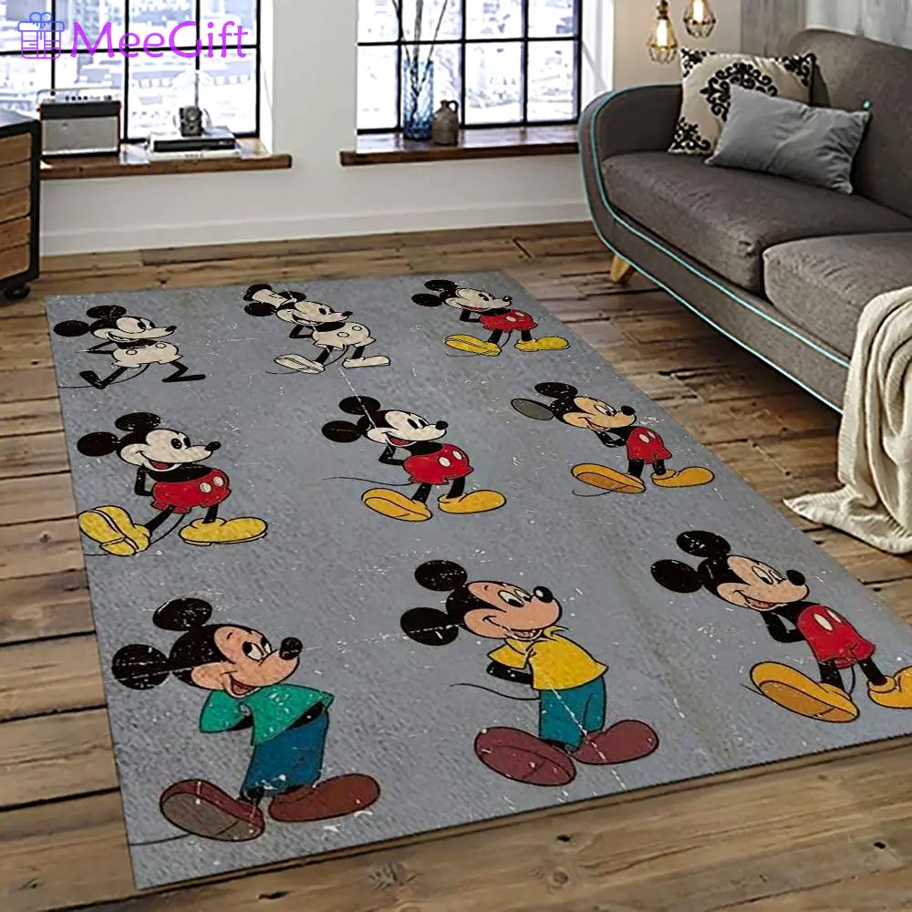 Mickey mouse characters cartoon movie carpet rectangle area rug for living room bedroom decor mme36 Rectangle Rug