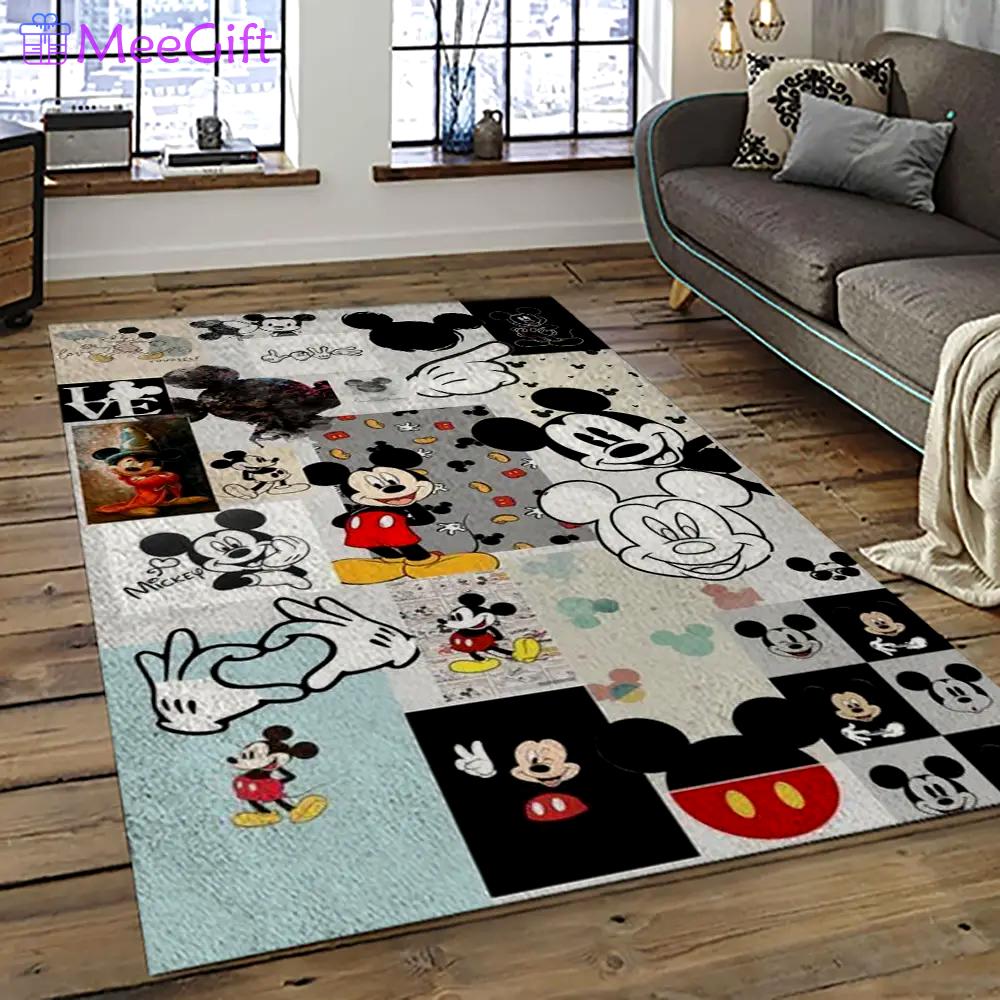 Mickey mouse characters cartoon movie carpet rectangle area rug for living room bedroom decor mme43 Rectangle Rug