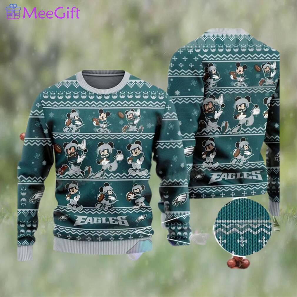 Mickey mouse nfl philadelphia football ugly christmas sweater eagles gifts Christmas Ugly Sweater