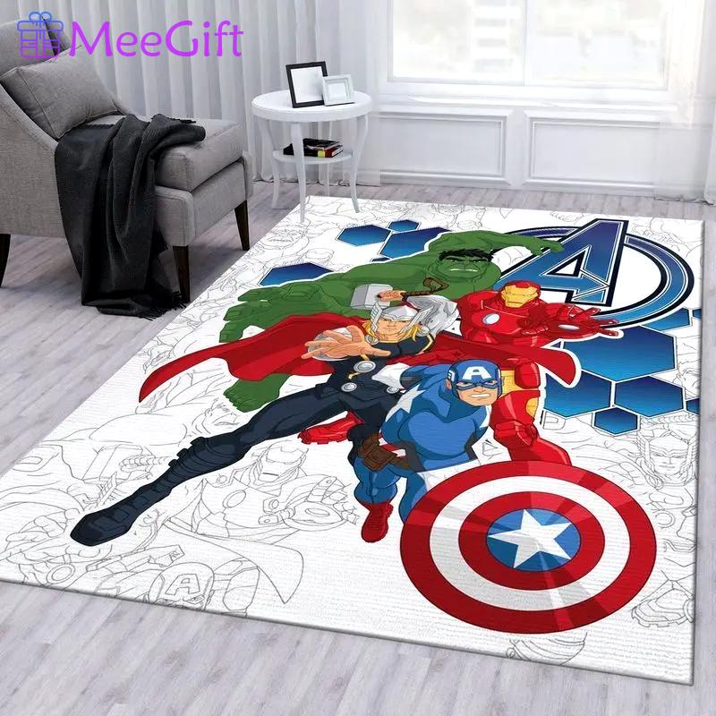 Mightiest heroes 1 area rug living room and bed room rug rug regtangle carpet floor decor home decor Rectangle Rug