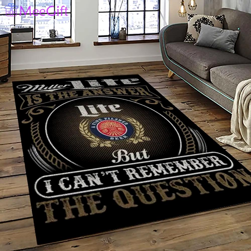Miller lite american style beer retangle carpet area rug home decor gift best present for friends ml27 Rectangle Rug