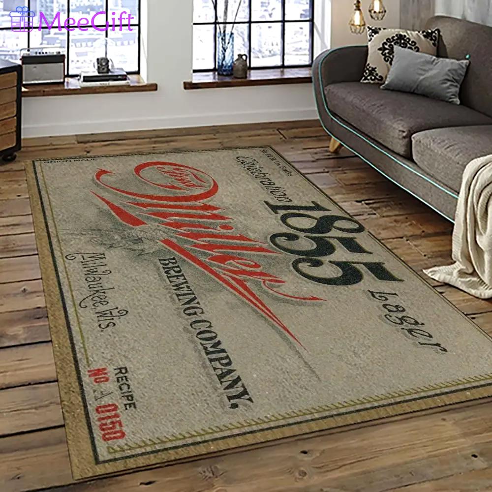 Miller lite american style beer retangle carpet area rug home decor gift best present for friends ml33 Rectangle Rug