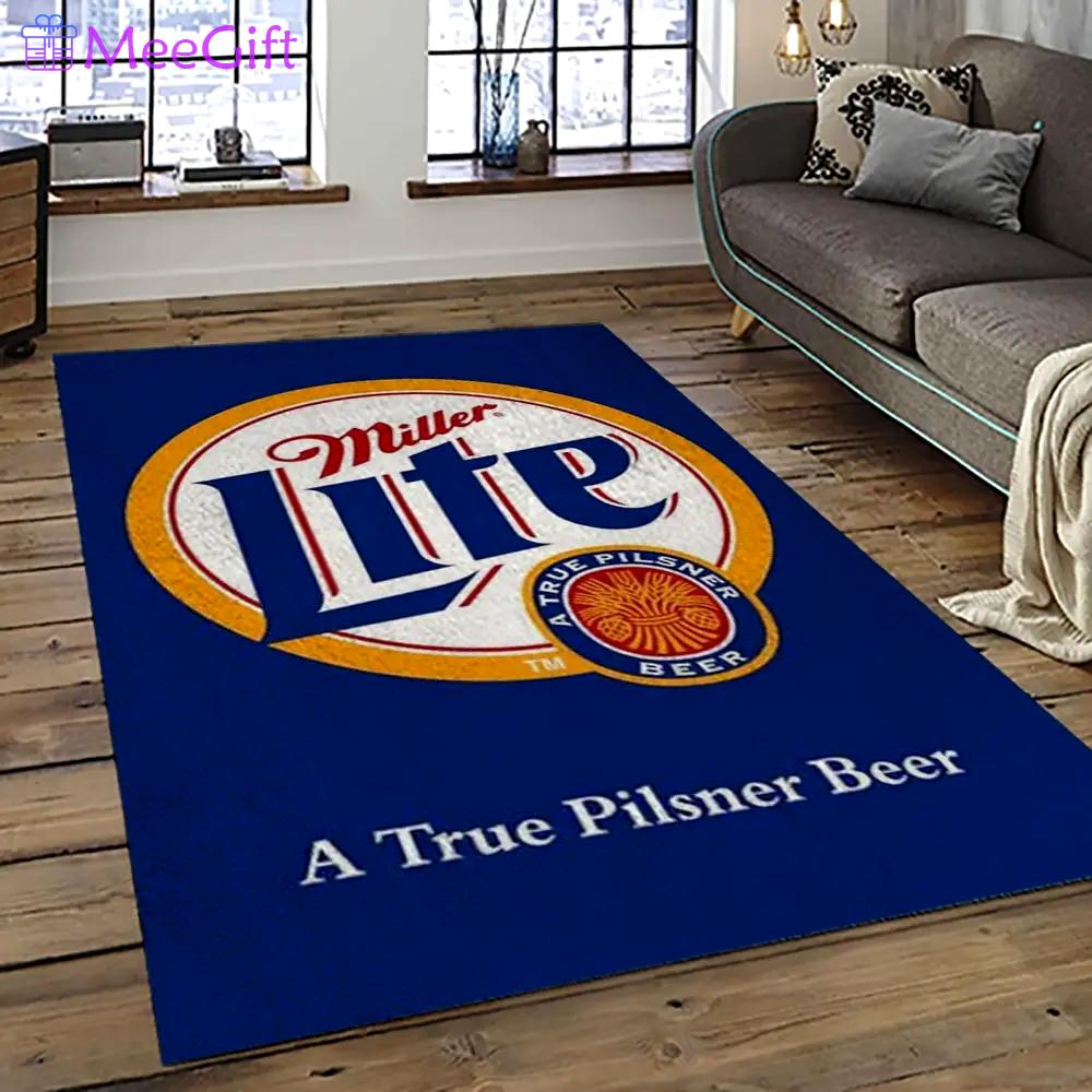 Miller lite american style beer retangle carpet area rug home decor gift best present for friends ml46 Rectangle Rug