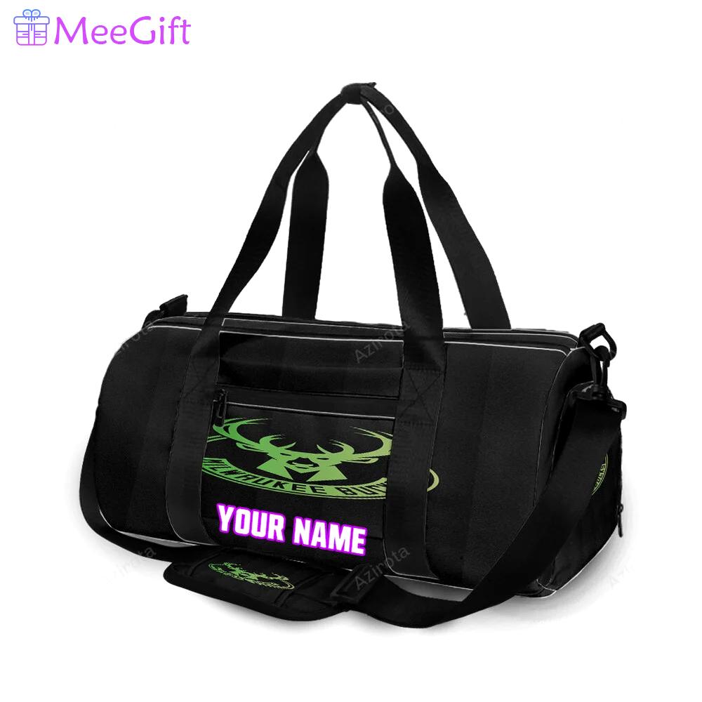 Milwaukee bucks emblem v50 personalized name travel bag gym bag 673 Travel Bag