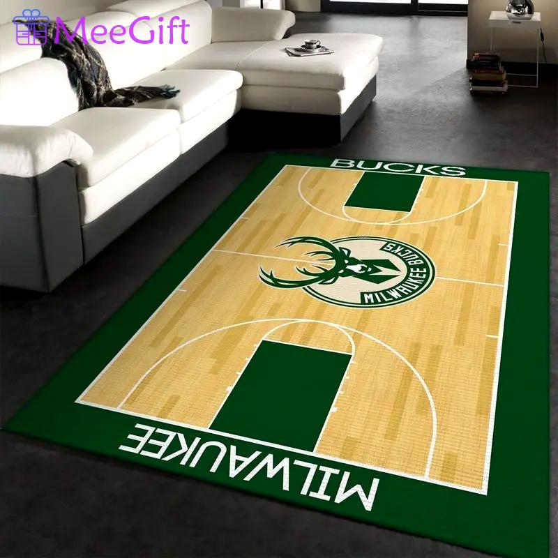 Milwaukee bucks nba 1 area rug living room bedroom rug rug regtangle carpet Rectangle Rug