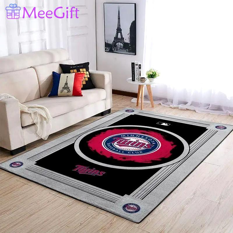 Minnesota twins area rug mlb baseball team logo home decor living room rug 7 Rectangle Rug