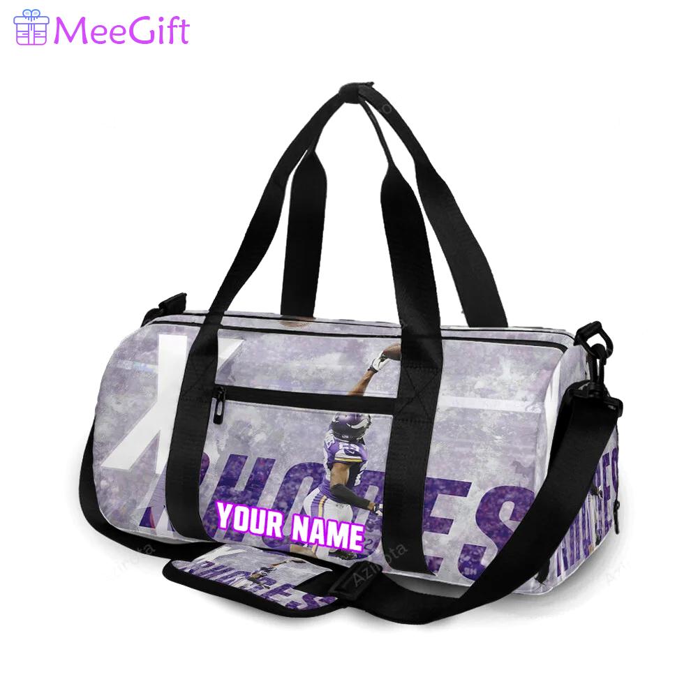 Minnesota vikings rhodes 29 personalized name travel bag gym bag 1369 Travel Bag