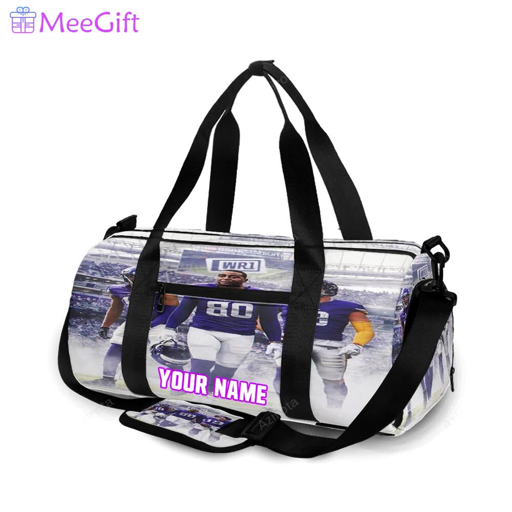 Minnesota vikings team v12 personalized name travel bag gym bag 1182 Travel Bag