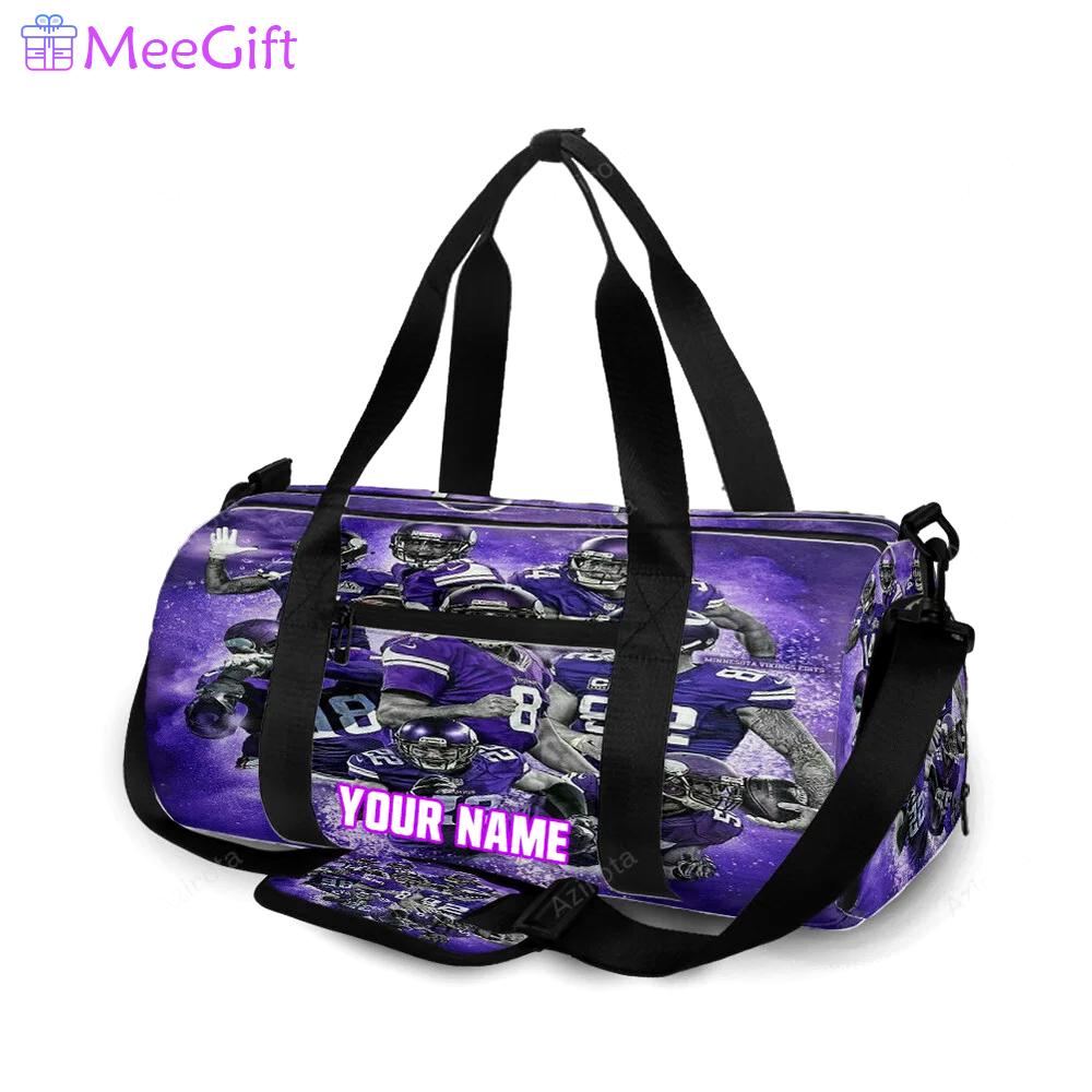 Minnesota vikings team v13 personalized name travel bag gym bag 203 Travel Bag