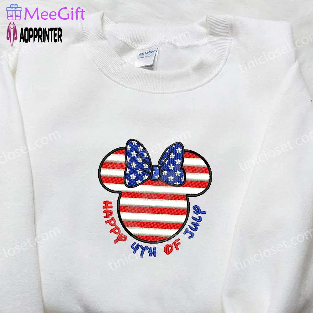 Minnie mouse 4th of july embroidered shirt: disney s best patriotic shirts for a happy celebration! Embroidered Shirt