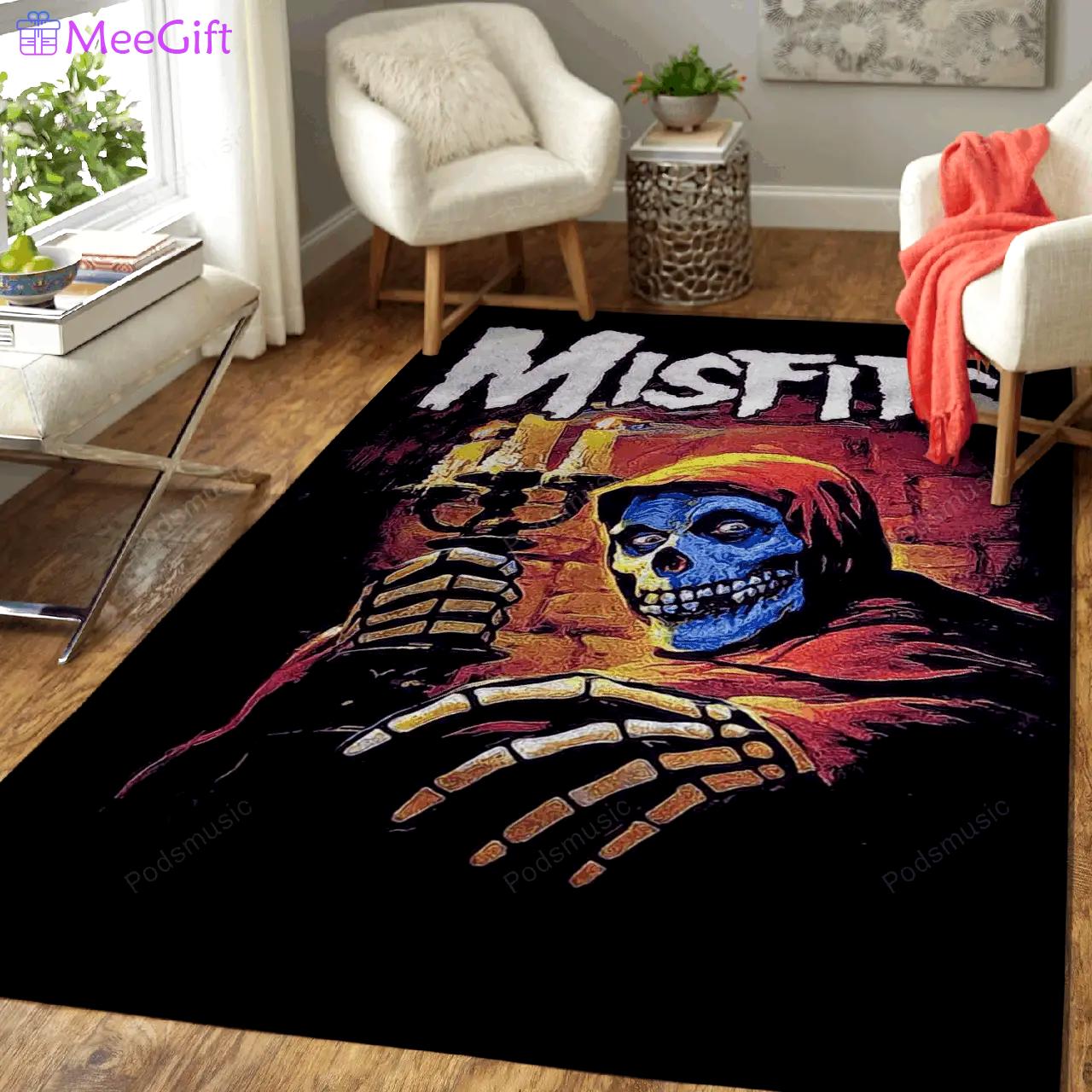 Misfits artwork music maniac art for fans area rug living room carpet rug regtangle carpet floor decor home decor Rectangle Rug