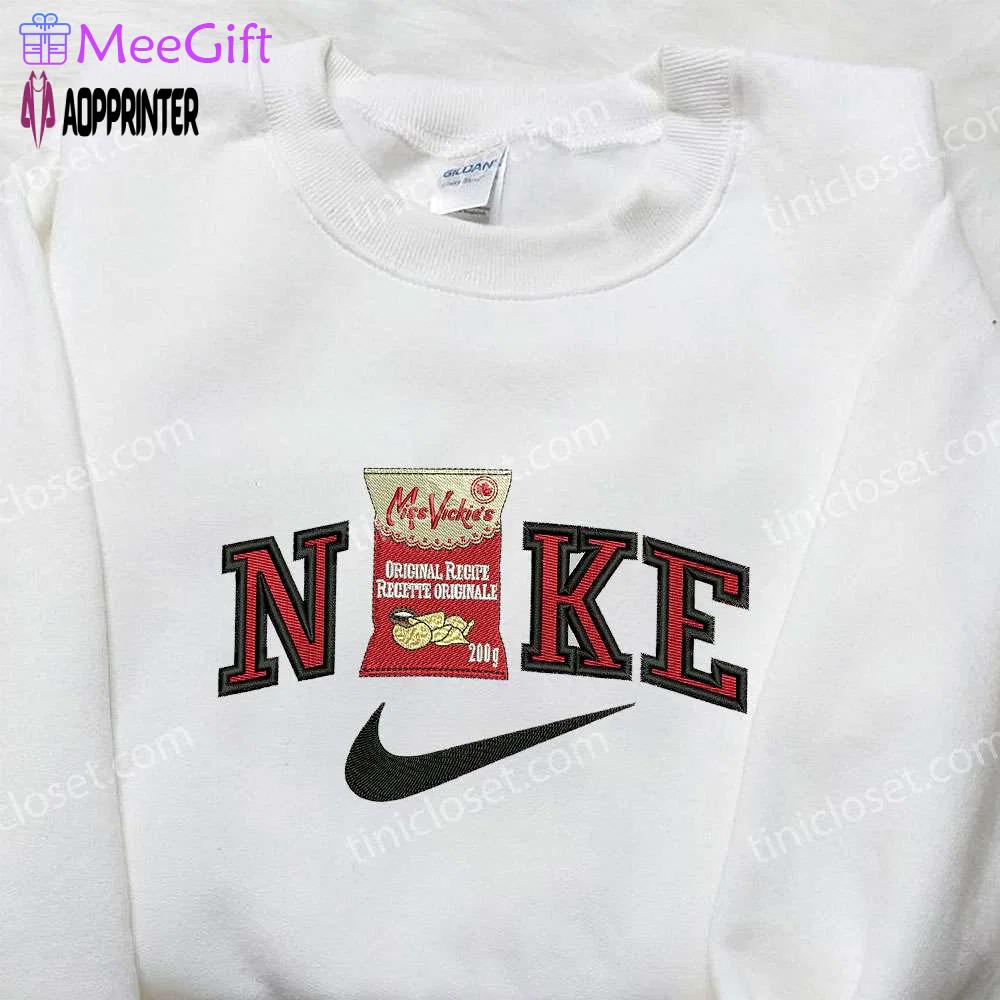 Miss vickies x nike: embroidered hoodie favorite food & inspired shirts Embroidered Shirt