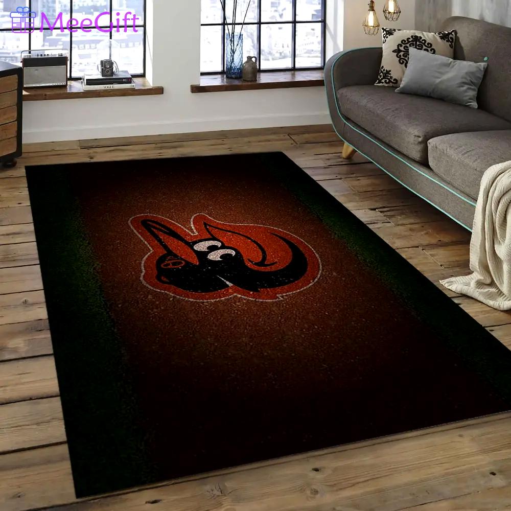 Mlb baltimore orioles baseball team logo rectangle area bo23 Rectangle Rug
