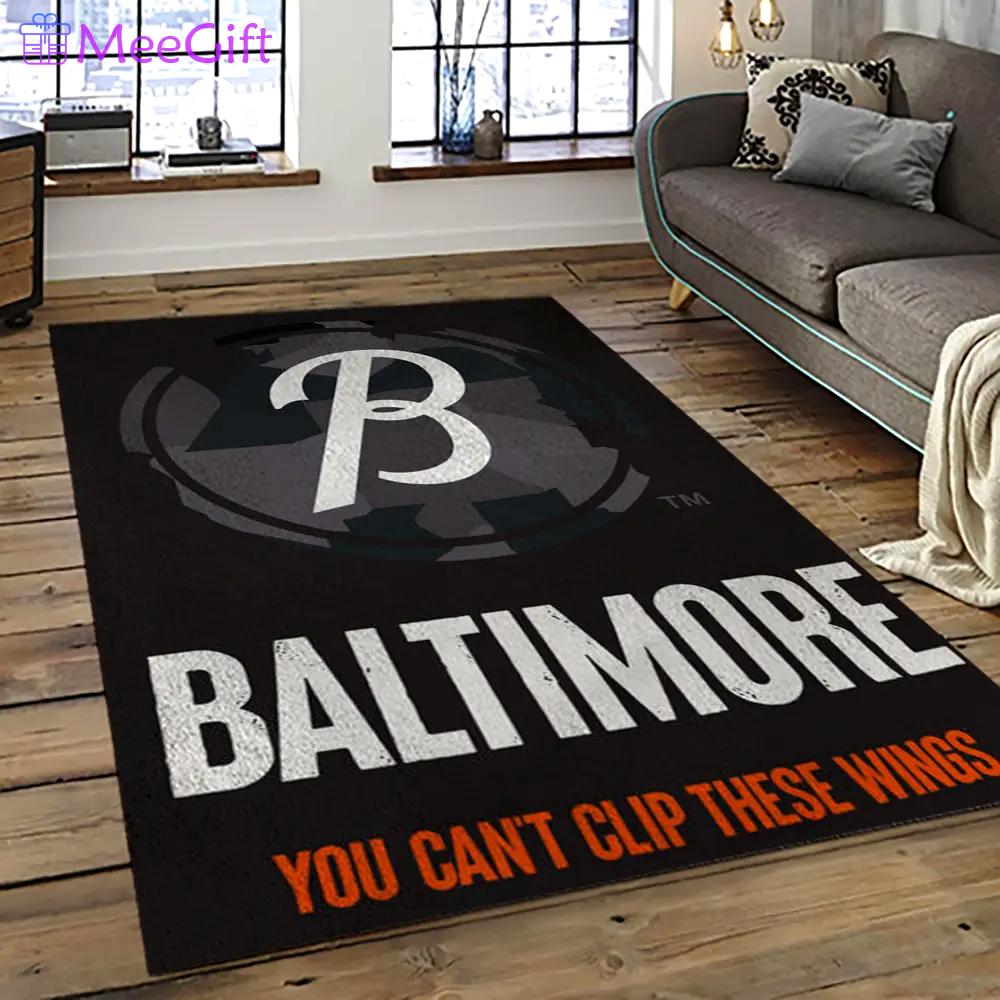 Mlb baltimore orioles baseball team logo sport carpet rectangle area rug for living room bor10 Rectangle Rug