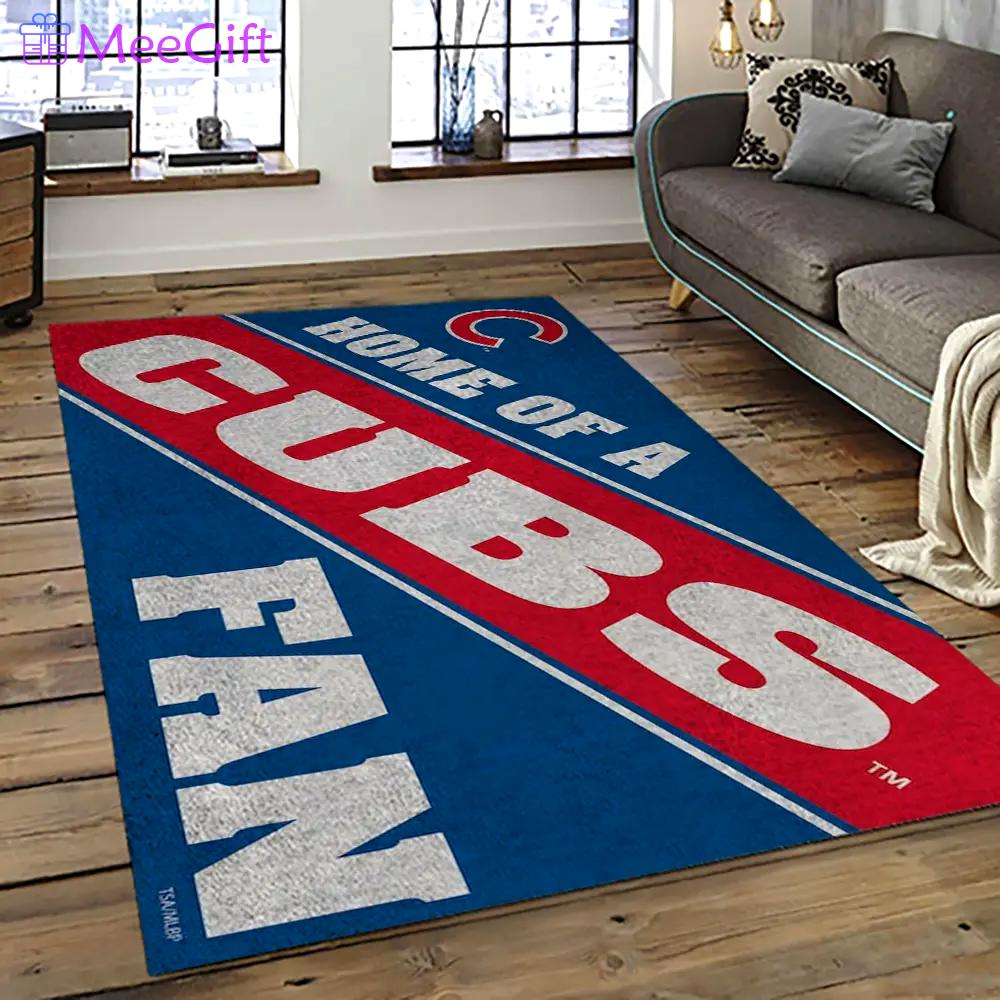 Mlb chicago cubs baseball team logo sport carpet rectangle area rug for living room cac05 Rectangle Rug