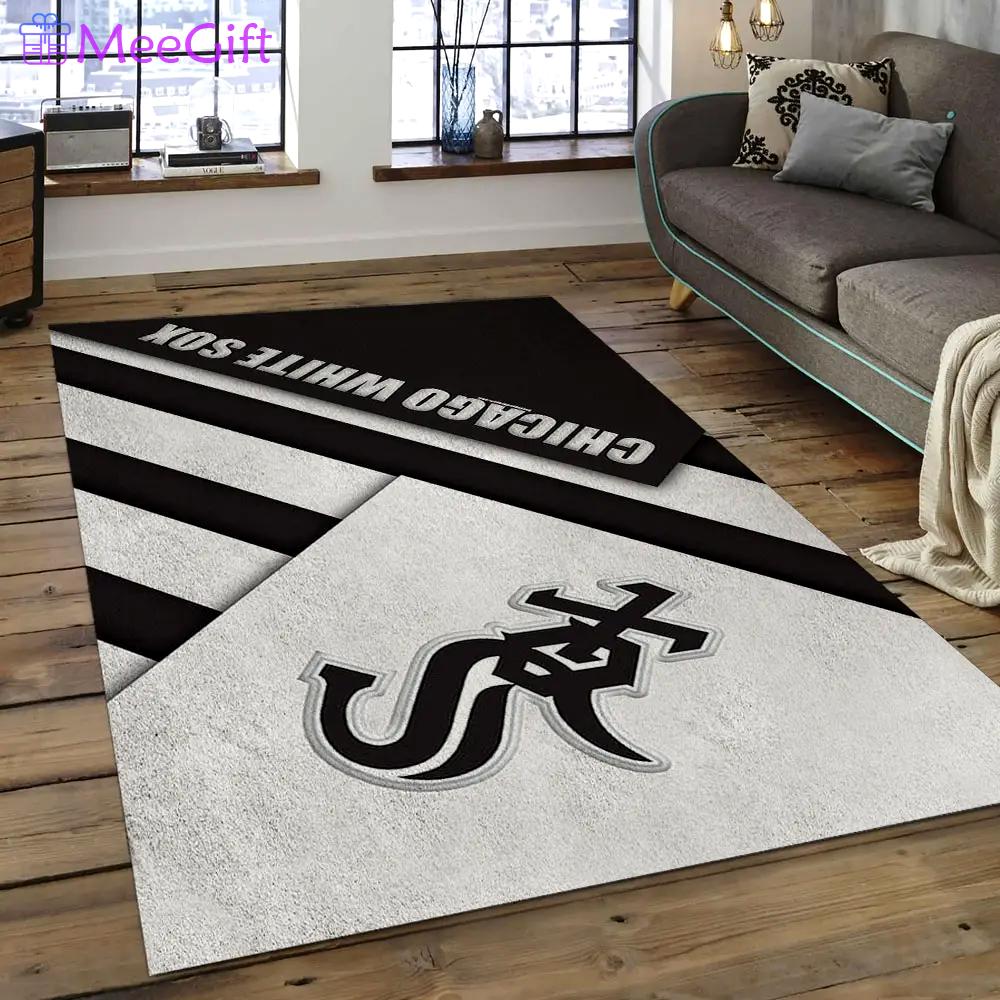 Mlb chicago white sox baseball team logo rectangle area cws07 Rectangle Rug